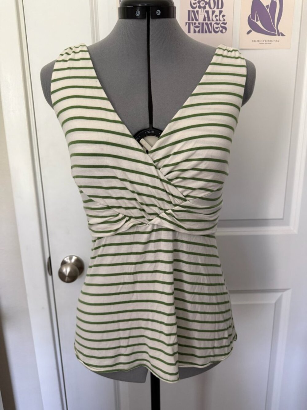 Small Green Striped Banana Republic Shirt